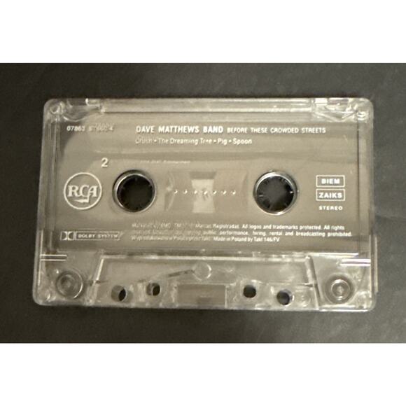 Before These Crowded Streets Dave Matthews Band Cassette Holographic Label 1998 - Picture 6 of 7